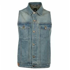 Men's Vest CAPRICORN ROCKWEAR - Blue Without Frays