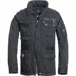 Men's Jacket BRANDIT - Platinum Vintage - Black