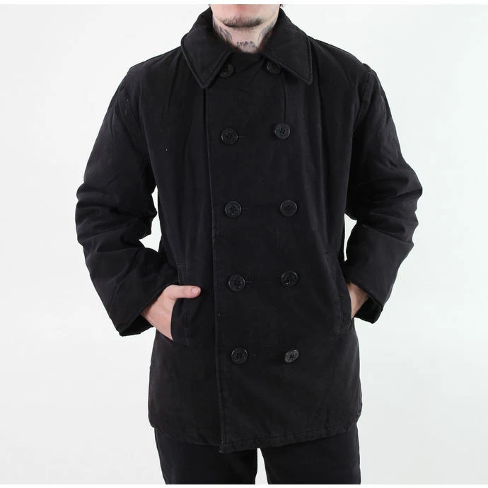 Coat Winter ROTHCO - PEA COAT- BLACK - Image 3