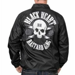Men's Jacket BLACK HEART - BASTARD SKULL - BLACK