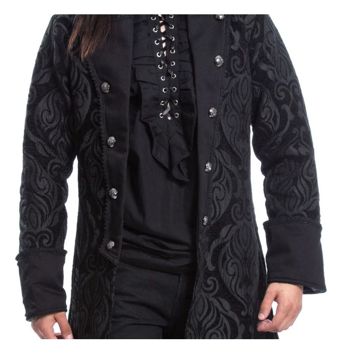 Men's Coat POIZEN INDUSTRIES - MONARCH - BLACK BROCADE - Image 3