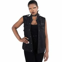 Vest (unisex) KILLSTAR - Nightrider Denim - BLACK