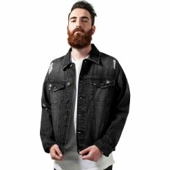 Men´s Jacket URBAN CLASSICS - Ripped Denim