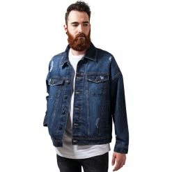 Men´s Jacket URBAN CLASSICS - Ripped Denim