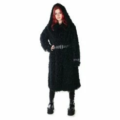 UNISEX Coat KILLSTAR - Epic Fur - Black