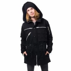 Men's Jacket CHEMICAL BLACK - BASTIAN PARKA - BLACK