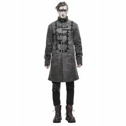 Men's Coat DEVIL FASHION - Edgelord' Punk Distressed - Gray