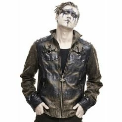 Men's Jacket DEVIL FASHION - Chaos And Anarchy Punk Leather