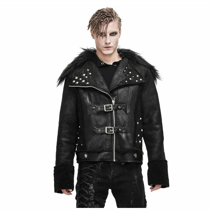 Men's Jacket DEVIL FASHION - Soul Case Punk Jacket With Fur Collar