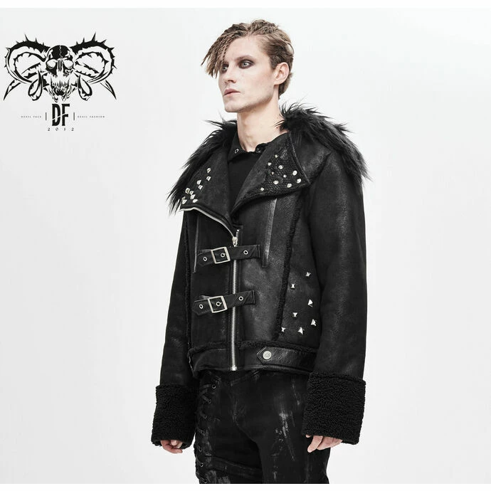 Men's Jacket DEVIL FASHION - Soul Case Punk Jacket With Fur Collar - Image 2