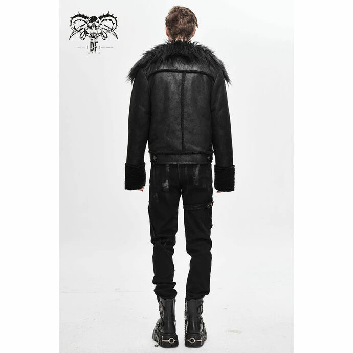 Men's Jacket DEVIL FASHION - Soul Case Punk Jacket With Fur Collar - Image 4