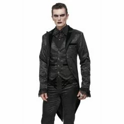 Men's Coat DEVIL FASHION - Dream Snatcher Gothic Patterned Swallowtail