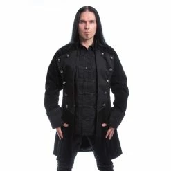 Men's Coat POIZEN INDUSTRIES - MONARCH - BLACK VELVET