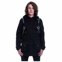 Winter Men´s Jacket POIZEN INDUSTRIES - NASH PARKA - BLACK