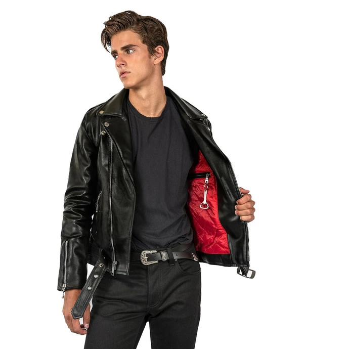 Men's Leather Jacket STRAIGHT TO HELL - Vegan Commando II - Image 2