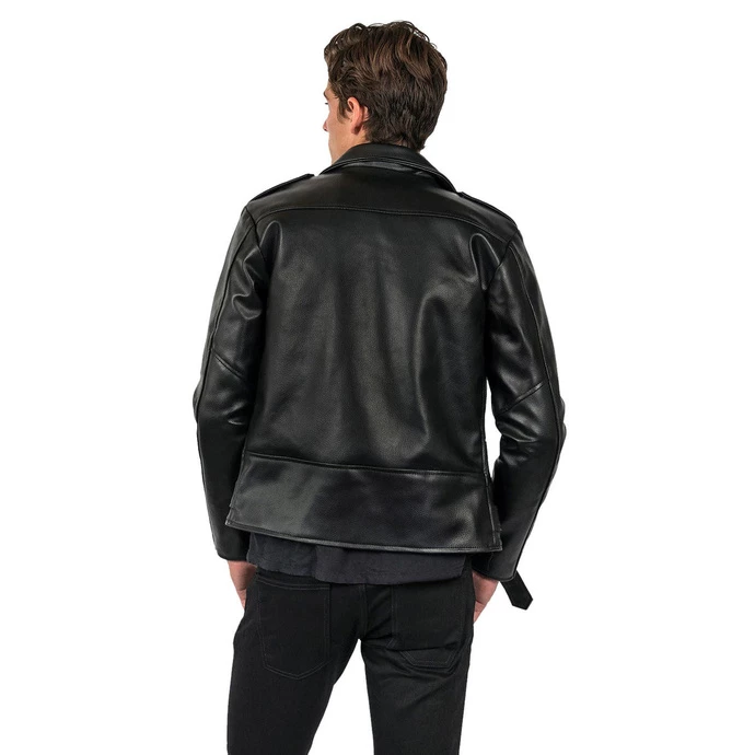 Men's Leather Jacket STRAIGHT TO HELL - Vegan Commando II - Image 3