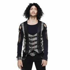 Men's Vest DEVIL FASHION - Fault Line Steampunk Vest